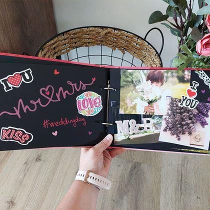 Kép valamiből Élmény napló/fotóalbum pároknak + kreatív matrica szett