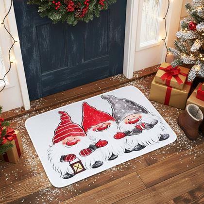 Kép valamiből Karácsonyi lábtörlő  -  manók