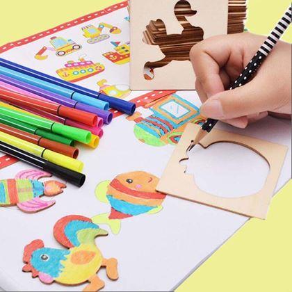 Kép valamiből Fából készült sablonok átrajzoláshoz 100 db