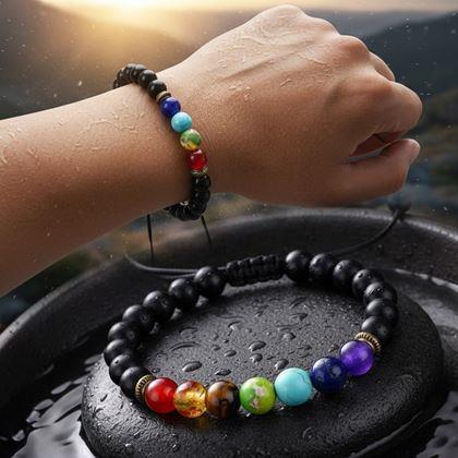 Kép valamiből A hét csakra ásványkarkötő