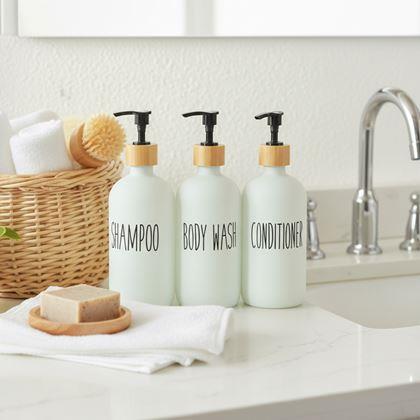 Kép valamiből Adagolók fürdőszobába samponhoz, balzsamhoz és tusfürdőhöz