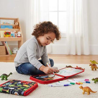 Kép valamiből Gyermek rajzoló könyv filctollakkal -  dinoszauruszok