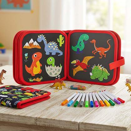 Kép valamiből Gyermek rajzoló könyv filctollakkal -  dinoszauruszok