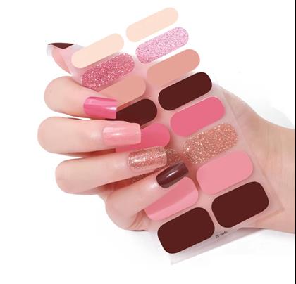 Kép valamiből Körömmatricák  - rózsaszín és bordó