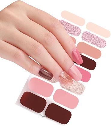 Kép valamiből Körömmatricák  - rózsaszín és bordó