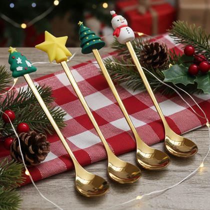 Kép valamiből Karácsonyi kanálkészlet ajándékdobozban, 4 db