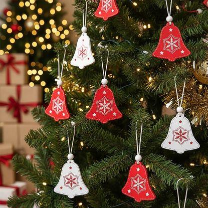 Kép 12 darabos fa dísz készlet