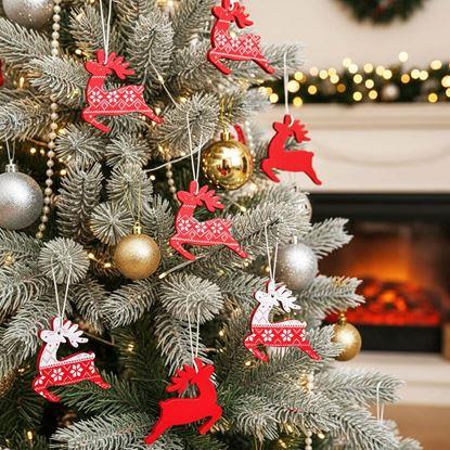 Kép 12 darabos fa dísz készlet