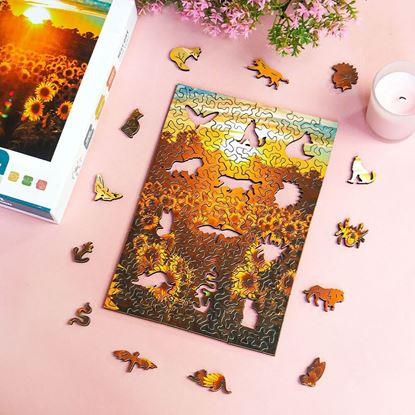 Kép Szabálytalan formájú fából készült puzzle 