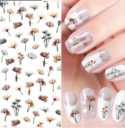 Kép valamiből Körömmatrica készlet - 79 db mezei virág