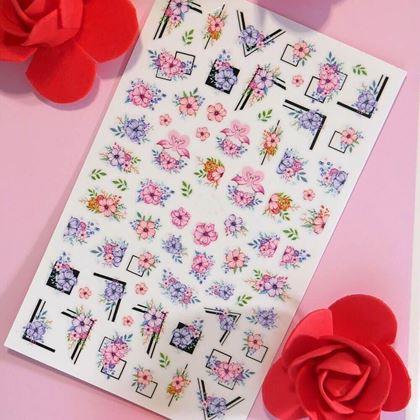 Kép valamiből Körömmatrica készlet - 71 db virág