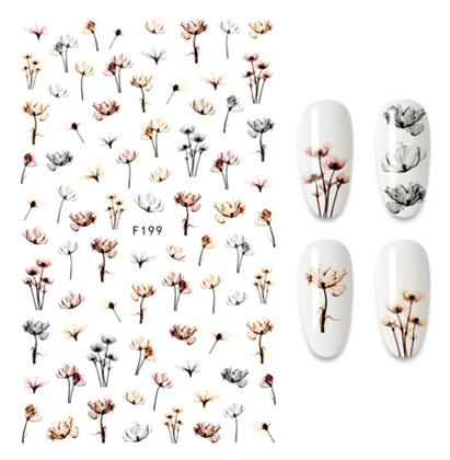 Kép valamiből Körömmatrica készlet - 79 db mezei virág