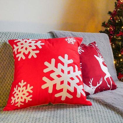 Kép valamiből Karácsonyi párnahuzat 40x40 cm  -  hópelyhek