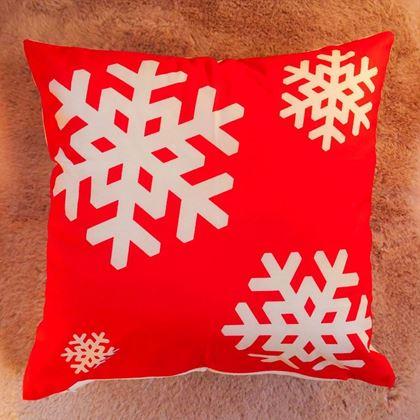 Kép valamiből Karácsonyi párnahuzat 40x40 cm  -  hópelyhek