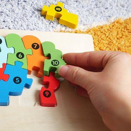 Kép valamiből Fából készült puzzle számokkal  -  juh