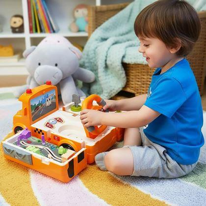 Kép valamiből Interaktív összecsukható busz kormánykerékkel