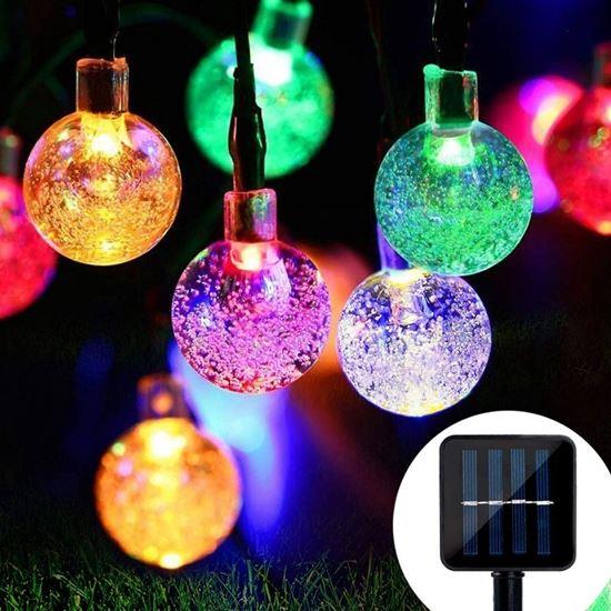 Kép valamiből Dekoratív szolár színes fényfüzér, 30 izzó, 4,4 m