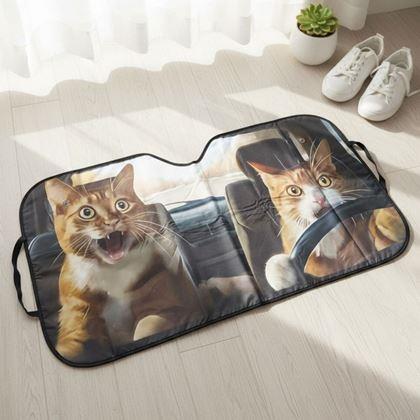 Kép valamiből Napellenző autóba tapadókorongokkal - macskák