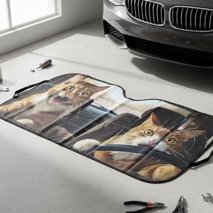 Kép valamiből Napellenző autóba tapadókorongokkal - macskák