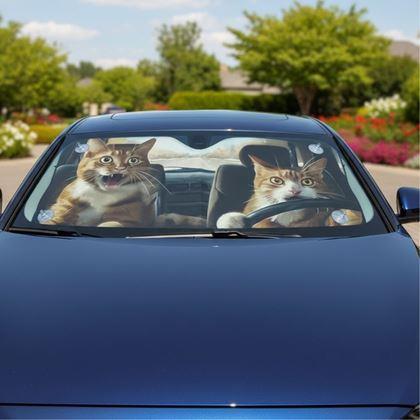 Kép valamiből Napellenző autóba tapadókorongokkal - macskák