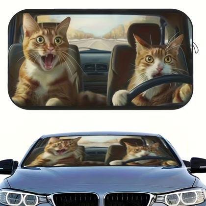 Kép valamiből Napellenző autóba tapadókorongokkal - macskák