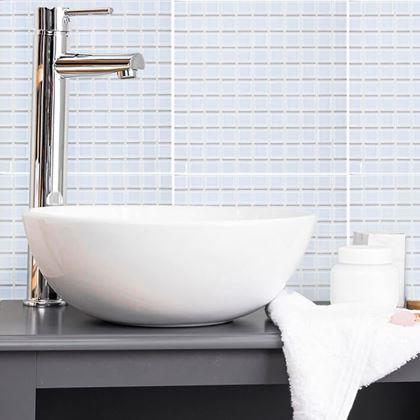 Kép valamiből Üvegmozaik rácson 30 x 30 cm - fekete -  fehér