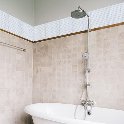 Kép valamiből Üvegmozaik rácson 30 x 30 cm - fekete -  fehér