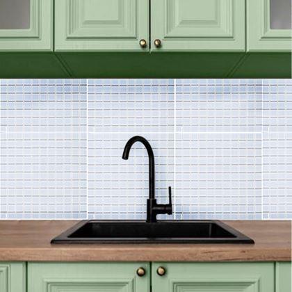 Kép valamiből Üvegmozaik rácson 30 x 30 cm - fekete -  fehér