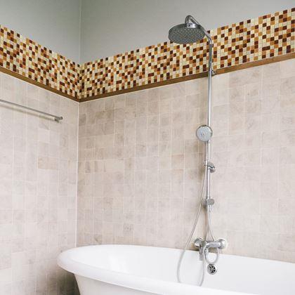 Kép valamiből Üvegmozaik rácson 30 x 30 cm - fekete -  barna