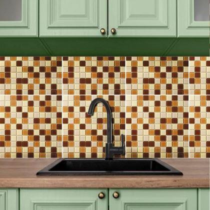 Kép valamiből Üvegmozaik rácson 30 x 30 cm - fekete -  barna