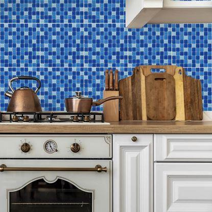 Kép Üvegmozaik rácson 30 x 30 cm - fekete