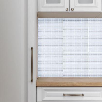 Kép valamiből Üvegmozaik rácson 30 x 30 cm - fekete -  fehér