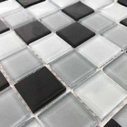 Kép Üvegmozaik rácson 30 x 30 cm - fekete