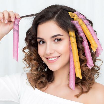 Kép valamiből Spirál alakú hajcsavarók 50 cm - 20 db + kampó