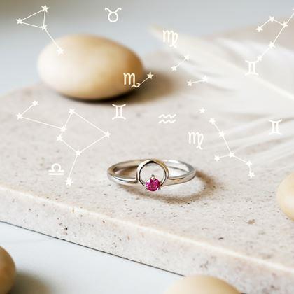 Kép valamiből Állítható gyűrű csillagjeggyel - mérlegek