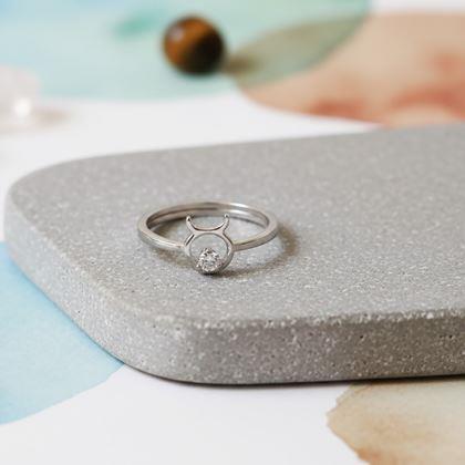 Kép valamiből Állítható gyűrű csillagjeggyel - bika