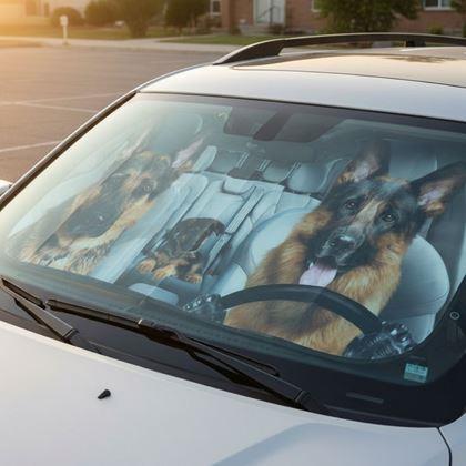 Kép valamiből Napellenző autóba tapadókorongokkal - kutyák