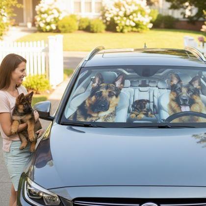 Kép valamiből Napellenző autóba tapadókorongokkal - kutyák