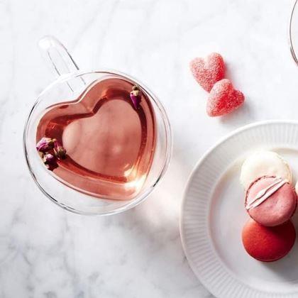 Kép valamiből Duplafalú üvegbögre – szívecske