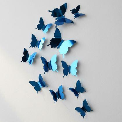 Kép valamiből Tükörlepke 12 db - kék