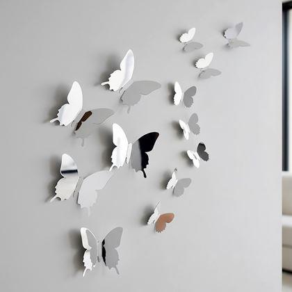 Kép valamiből Tükörlepke 12 db - ezüst