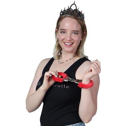 Kép valamiből Plüss bilincs - piros