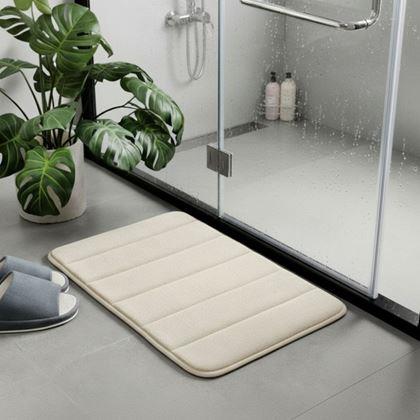 Kép valamiből Csúszásgátló fürdőszobai szőnyeg 40 x 60 cm - bézs
