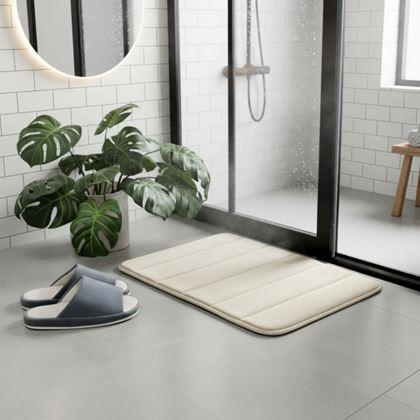 Kép valamiből Csúszásgátló fürdőszobai szőnyeg 40 x 60 cm - bézs