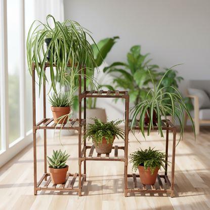 Kép Fa virágtartó állvány