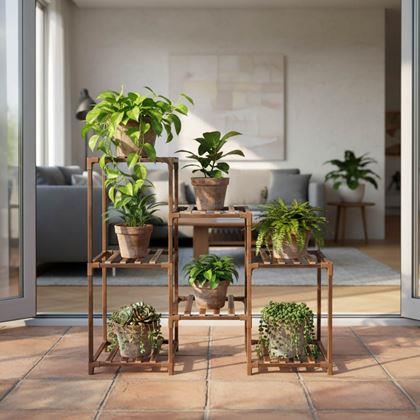 Kép valamiből Fa virágtartó állvány