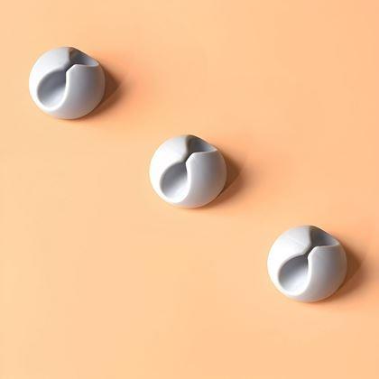 Kép valamiből 5 db öntapadós kábelrögzítő - fehér