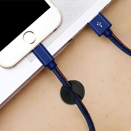 Kép valamiből 5 db öntapadós kábelrögzítő - fekete