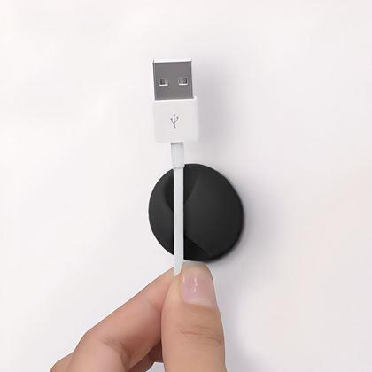 Kép valamiből 5 db öntapadós kábelrögzítő - fekete