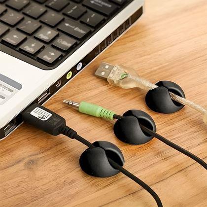 Kép valamiből 5 db öntapadós kábelrögzítő - fekete